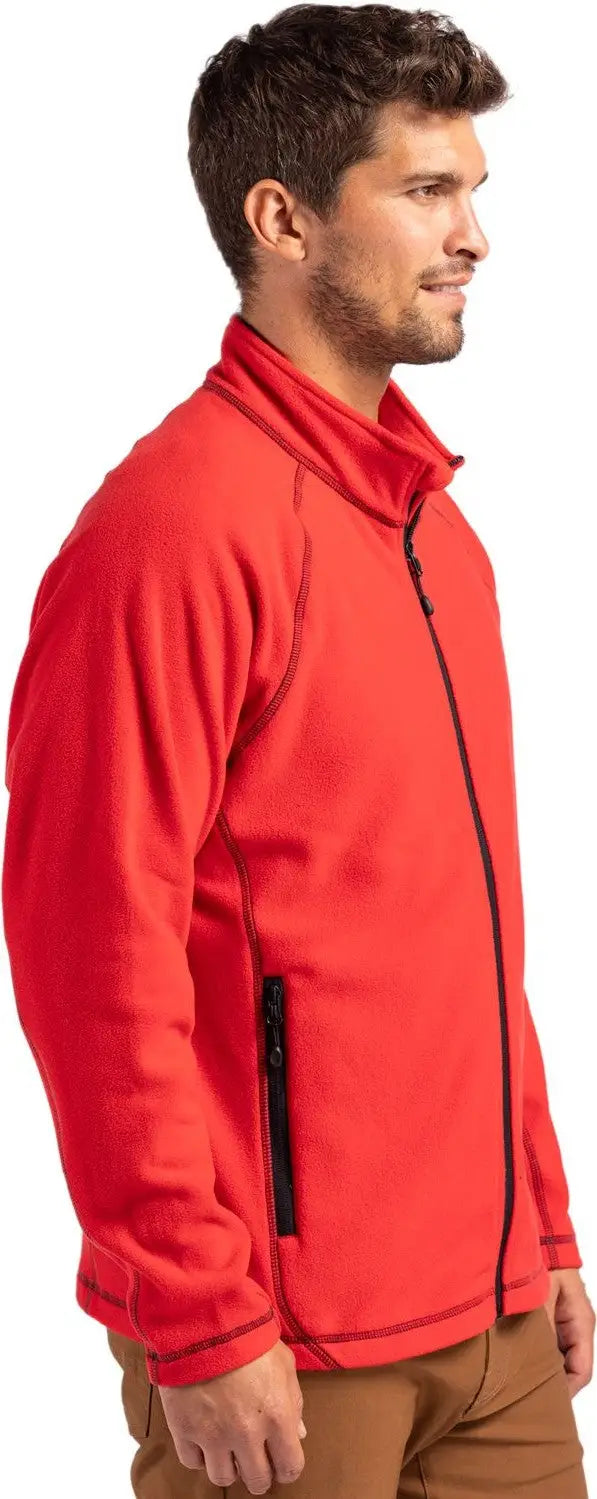 Clique Mqo00084 Powder Fleece Full Zip Mens Jacket - Red