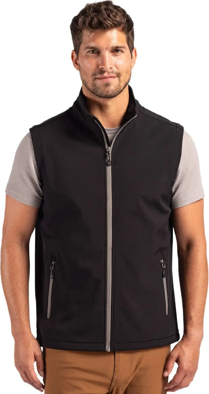 Clique Mqo00085 Tempo Stretch Full Zip Mens Softshell Vest - Black Pure Slate - Black/pure / Adult s