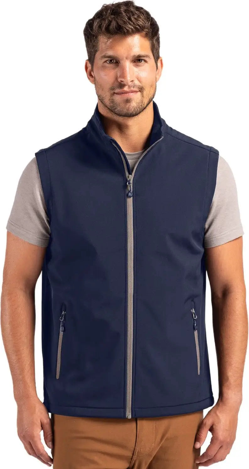 Clique Mqo00085 Tempo Stretch Full Zip Mens Softshell Vest - Dark Navy Pure Slate - Navy/pure / Adult s