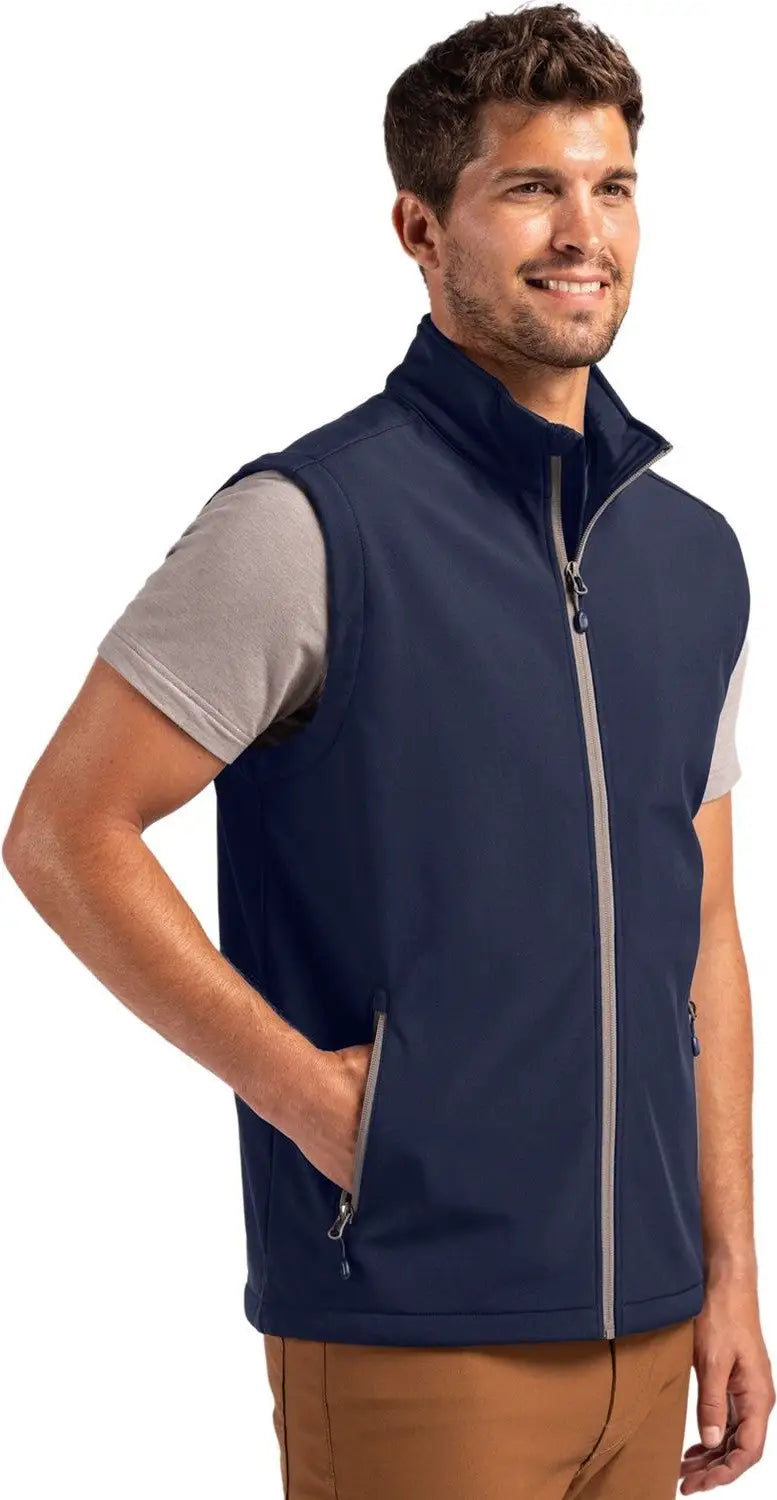 Clique Mqo00085 Tempo Stretch Full Zip Mens Softshell Vest - Dark Navy Pure Slate
