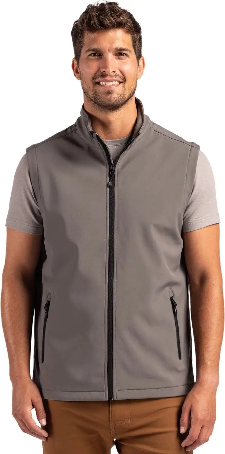 Clique Mqo00085 Tempo Stretch Full Zip Mens Softshell Vest - Pure Slate Black - Slate/black / Adult s