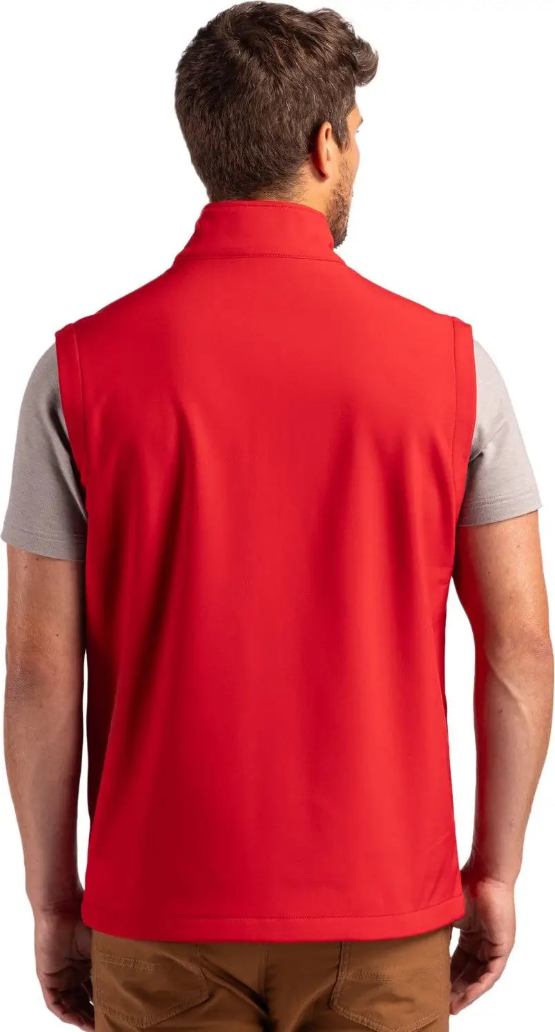 Clique Mqo00085 Tempo Stretch Full Zip Mens Softshell Vest - Red Black
