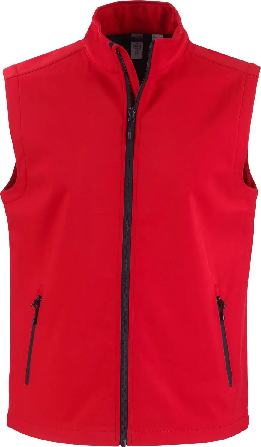 Clique Mqo00085 Tempo Stretch Full Zip Mens Softshell Vest - Red Black