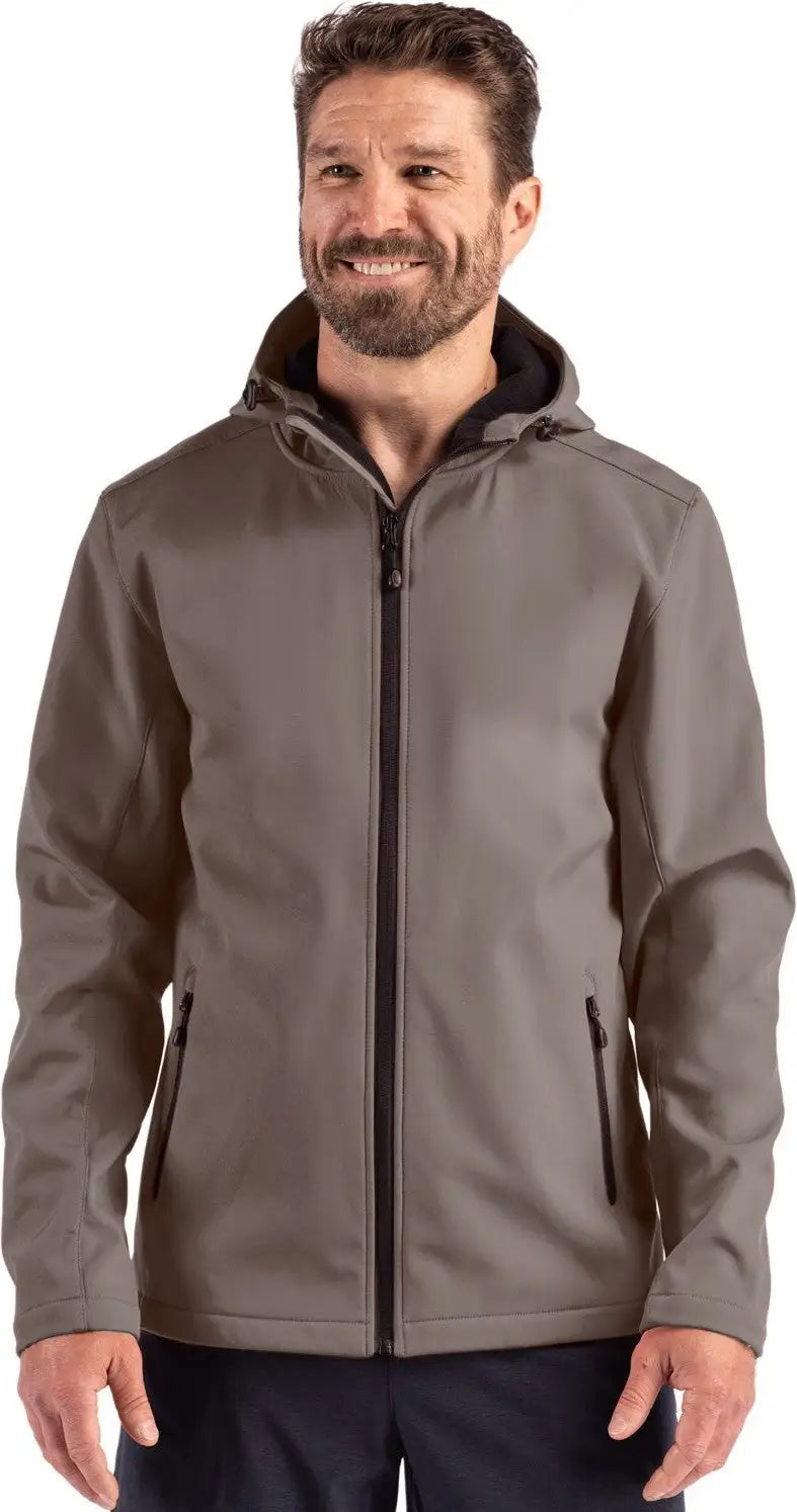 Clique Mqo00086 Tempo Recycled Stretch Softshell Mens Hooded Jacket - Pure Slate Black - Slate/black / Adult s