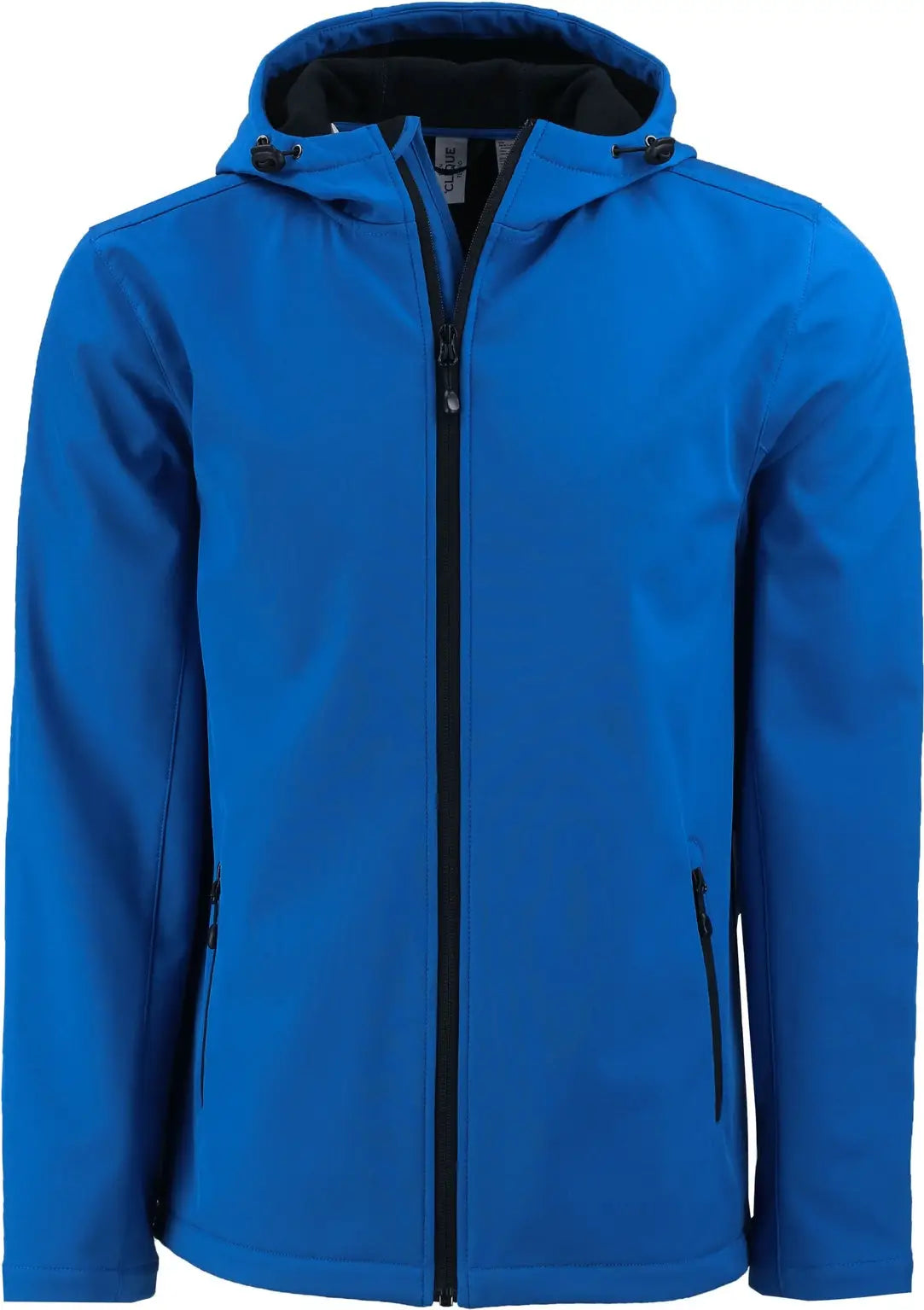 Clique Mqo00086 Tempo Recycled Stretch Softshell Mens Hooded Jacket - Royal Blue Black