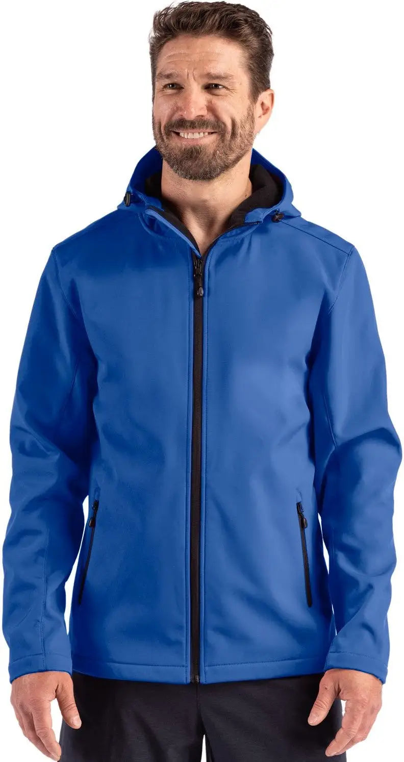 Clique Mqo00086 Tempo Recycled Stretch Softshell Mens Hooded Jacket - Royal Blue Black - Blue/black / Adult s