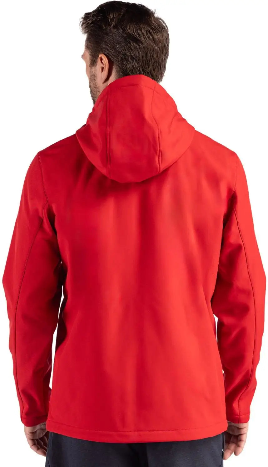 Clique Mqo00086 Tempo Recycled Stretch Softshell Mens Hooded Jacket - Red Black