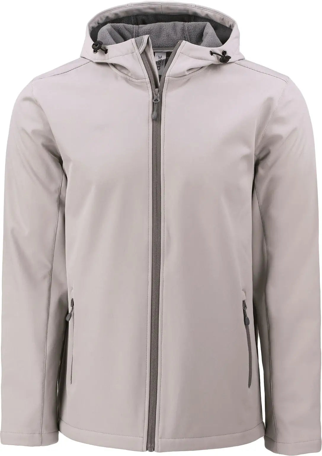 Clique Mqo00086 Tempo Recycled Stretch Softshell Mens Hooded Jacket - Silver Gray Pure Slate
