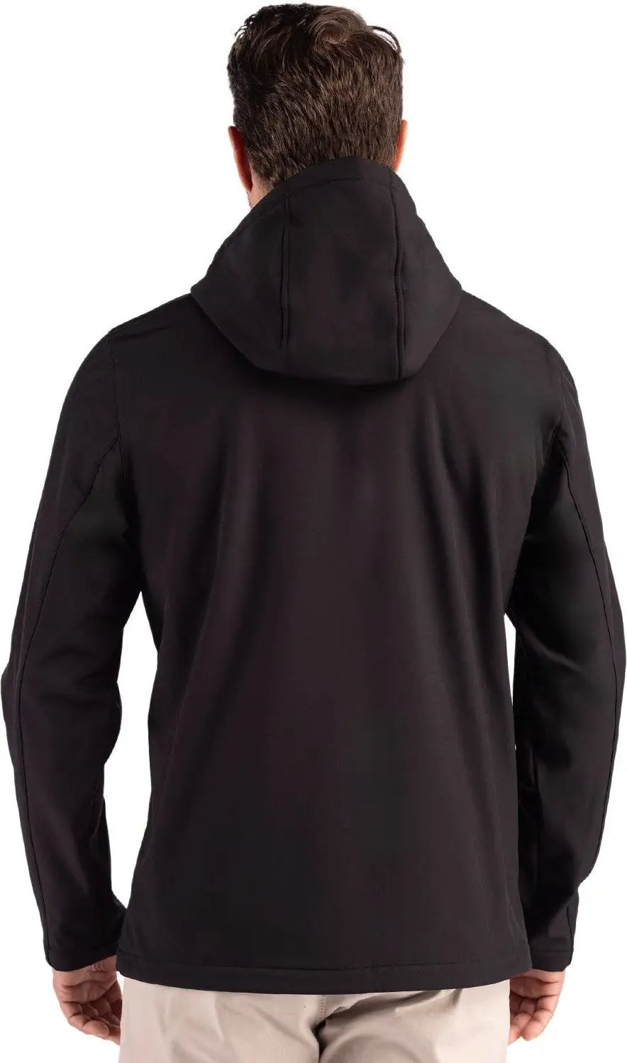 Clique Mqo00086 Tempo Recycled Stretch Softshell Mens Hooded Jacket - Black Pure Slate
