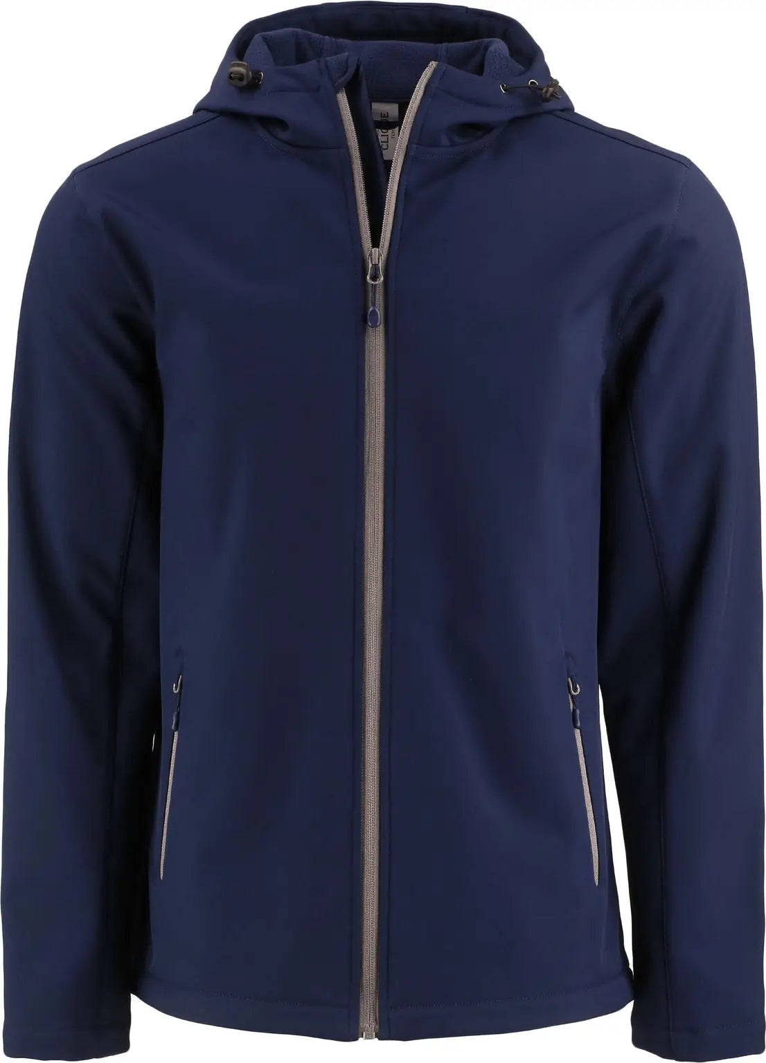 Clique Mqo00086 Tempo Recycled Stretch Softshell Mens Hooded Jacket - Dark Navy Pure Slate
