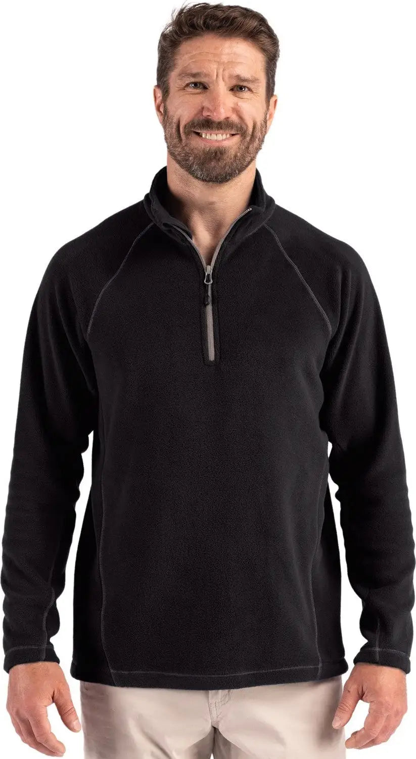Clique Mqo00087 Powder Recycled Fleece Mens Quarter Zip Pullover - Black - Adult s