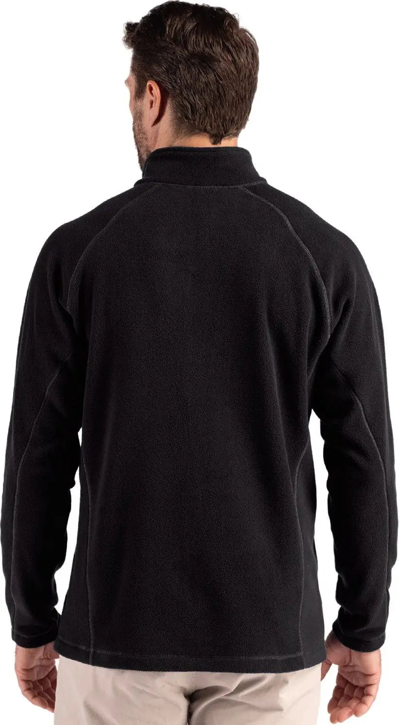 Clique Mqo00087 Powder Recycled Fleece Mens Quarter Zip Pullover - Black