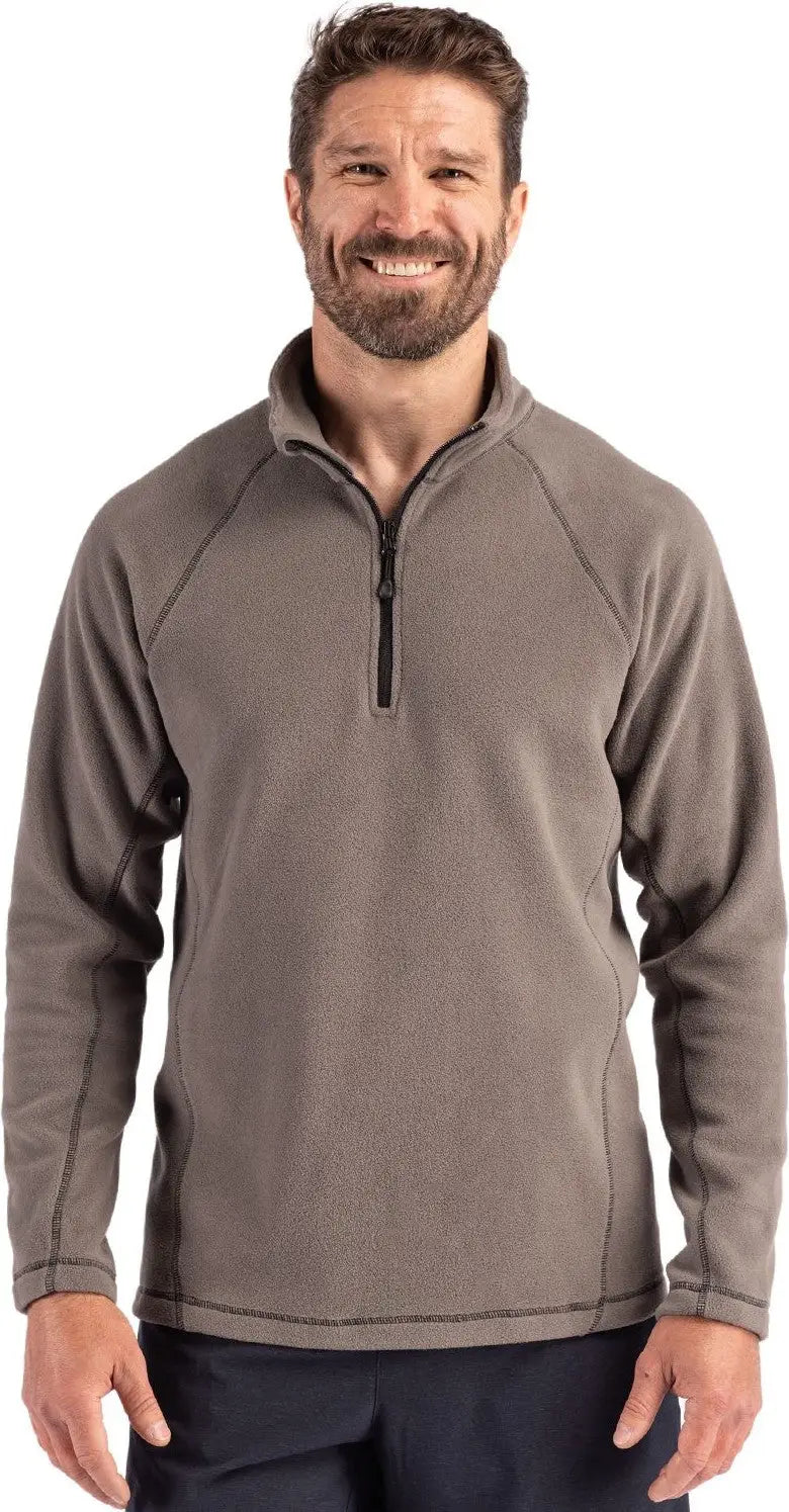 Clique Mqo00087 Powder Recycled Fleece Mens Quarter Zip Pullover - Pure Slate - Adult s