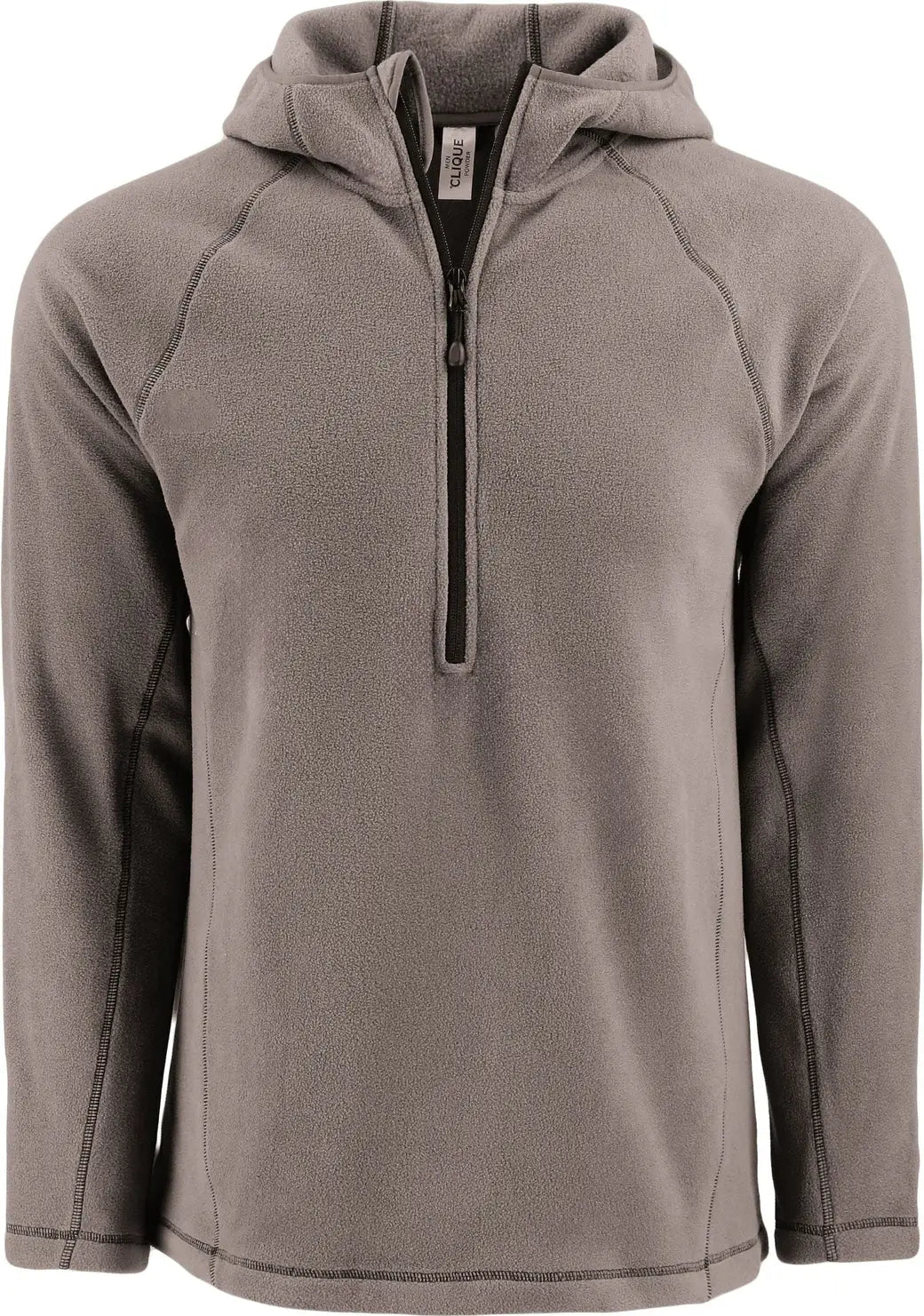 Clique Mqo00088 Powder Recycled Fleece Mens Half Zip Hooded Pullover - Pure Slate