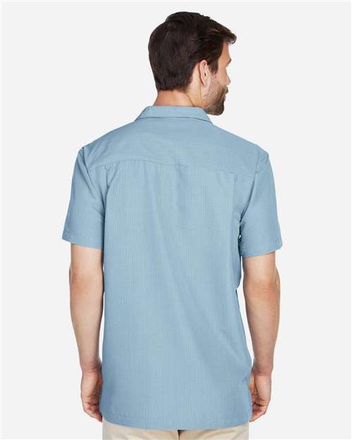 Cloud Blue Men&#39;s Barbados Textured Camp Shirt - M560