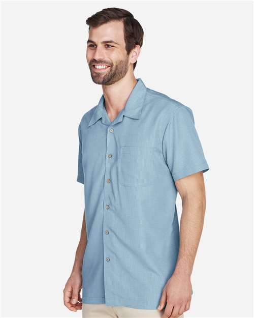 Cloud Blue Men&#39;s Barbados Textured Camp Shirt - M560