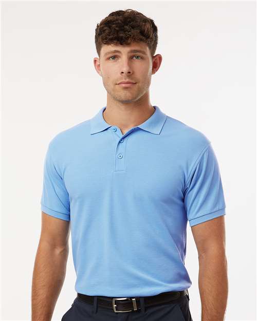 Cloud Blue Pique Polo - 62800