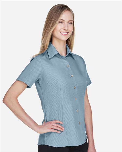 Cloud Blue Women&#39;s Barbados Textured Camp Shirt - M560W