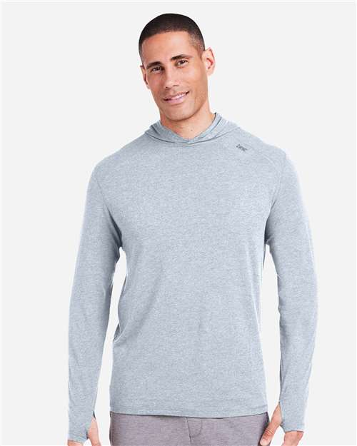 Cloud Heather Carrollton Lightweight Hooded Long Sleeve T-Shirt - TM405H