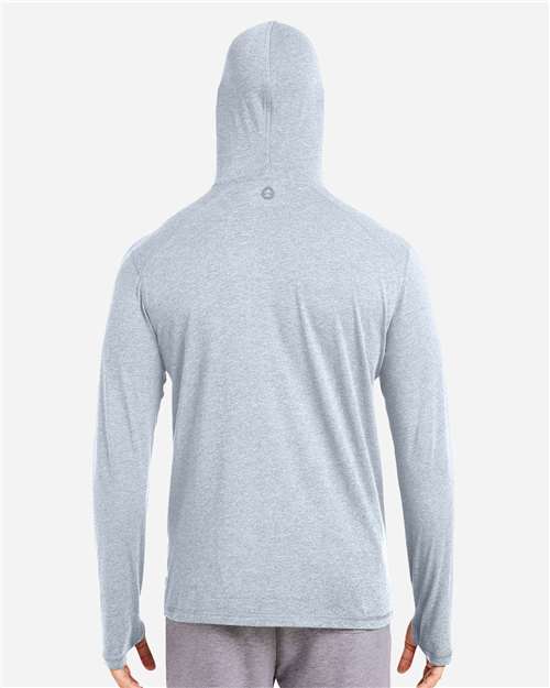 Cloud Heather Carrollton Lightweight Hooded Long Sleeve T-Shirt - TM405H