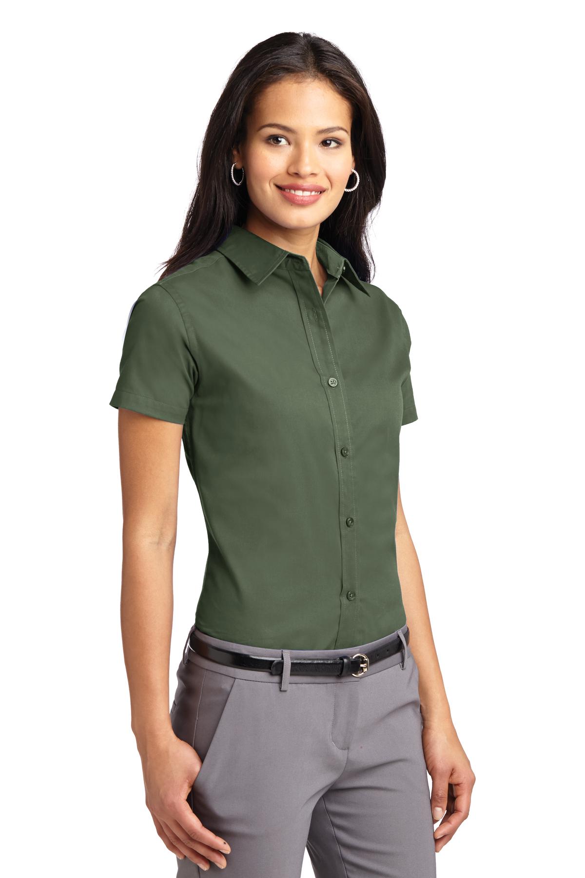 Clover Green Port Authority Women's Short Sleeve Easy Care Shirt. L508