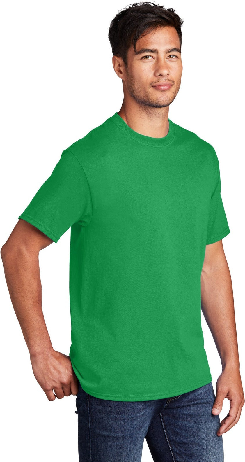 Clover Green Port & Co Core Cotton Tee. PC54