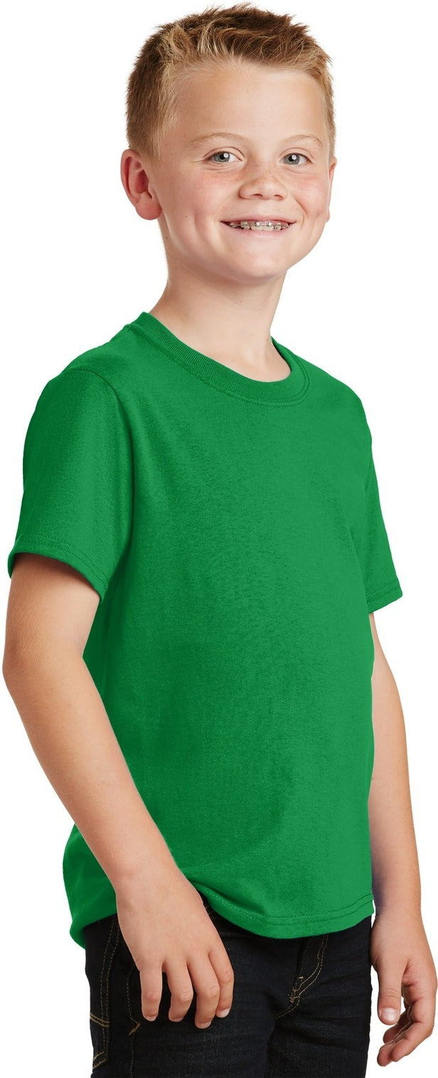 Clover Green Port & Co Youth Core Cotton Tee. PC54Y