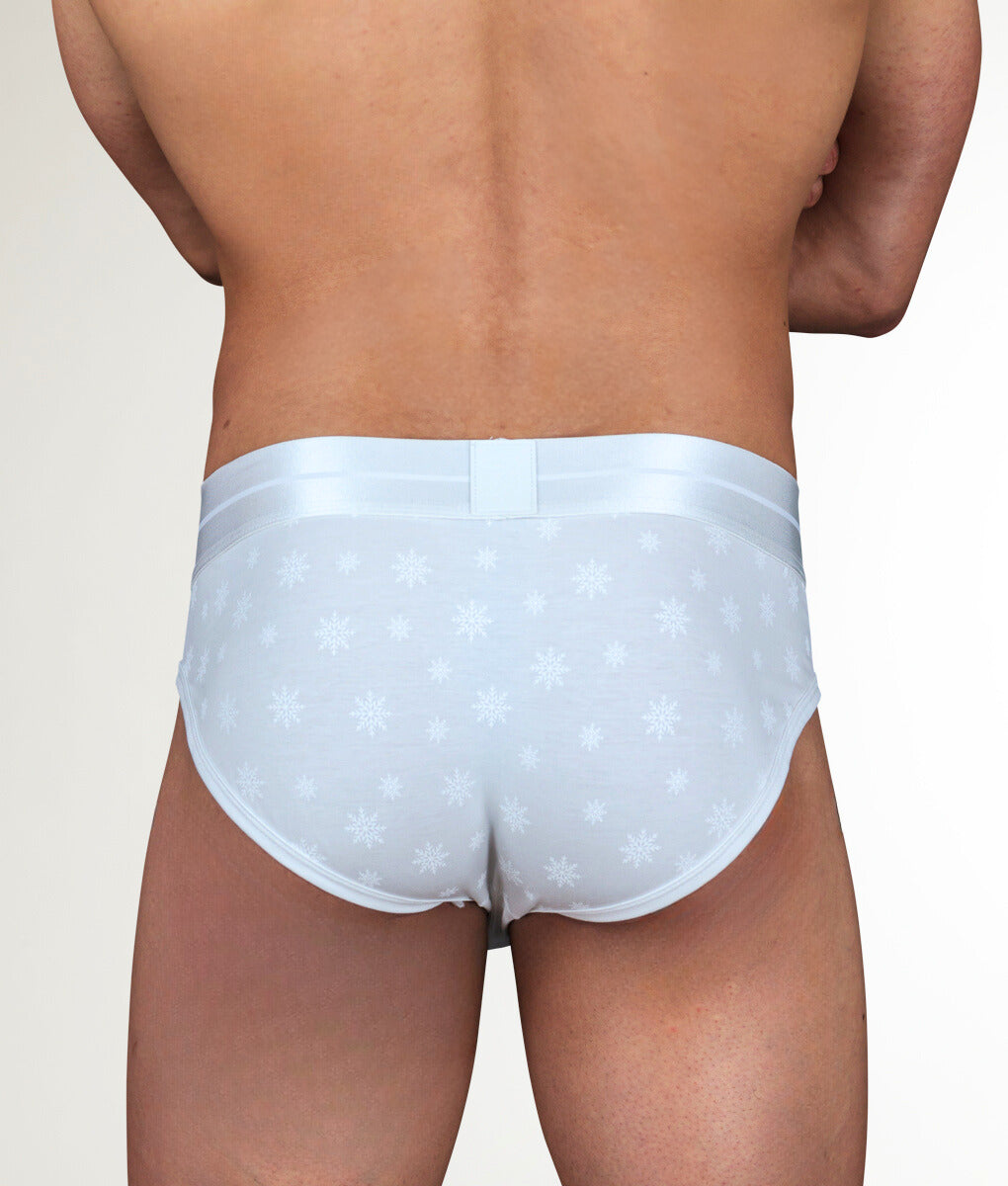 Club Seven Limited Edition Snowflake Luxe Brief - White / Small