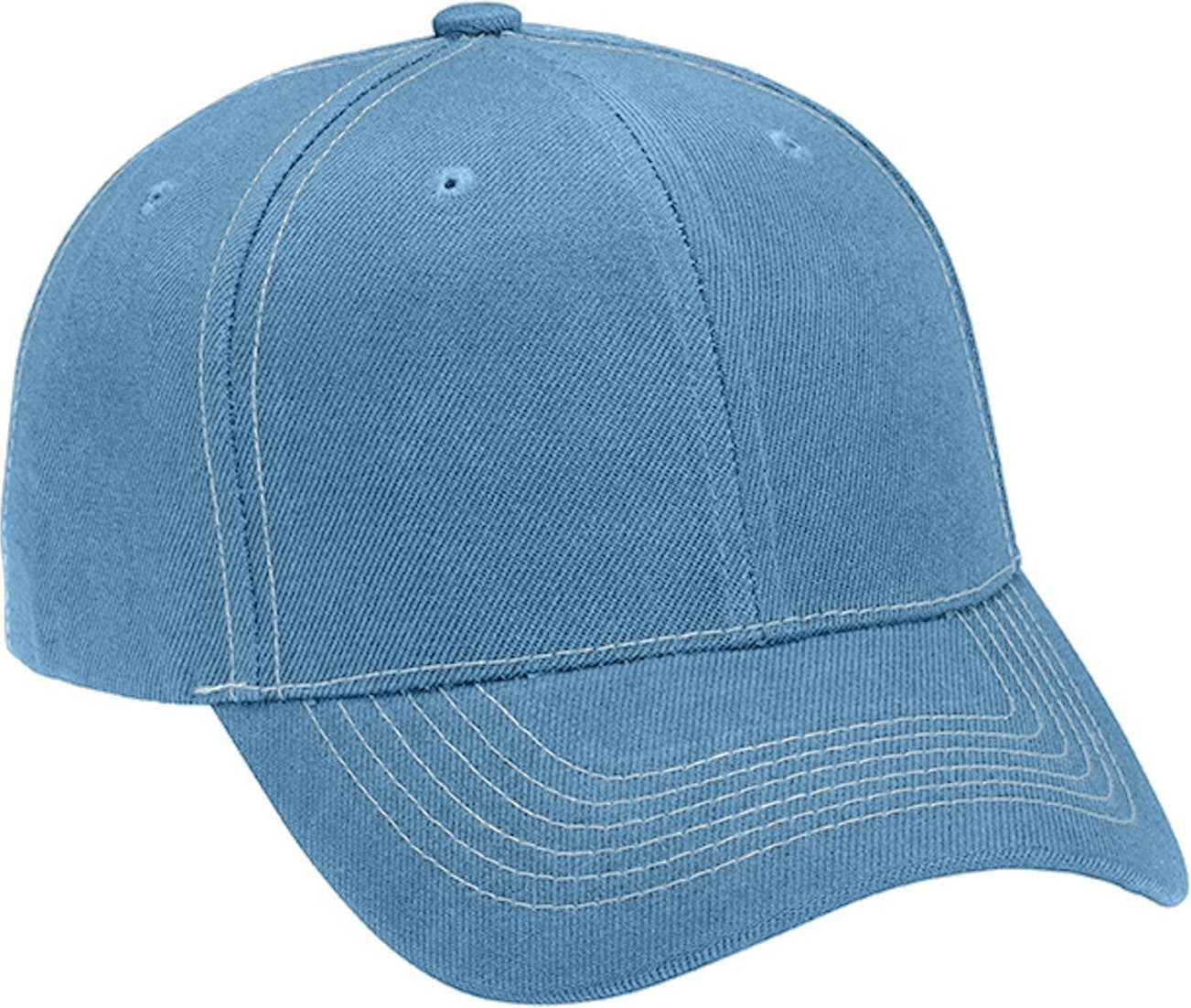 Cobra Cap Ac-6 6 Panel Structured 100% Acrylic - Columbia Blue