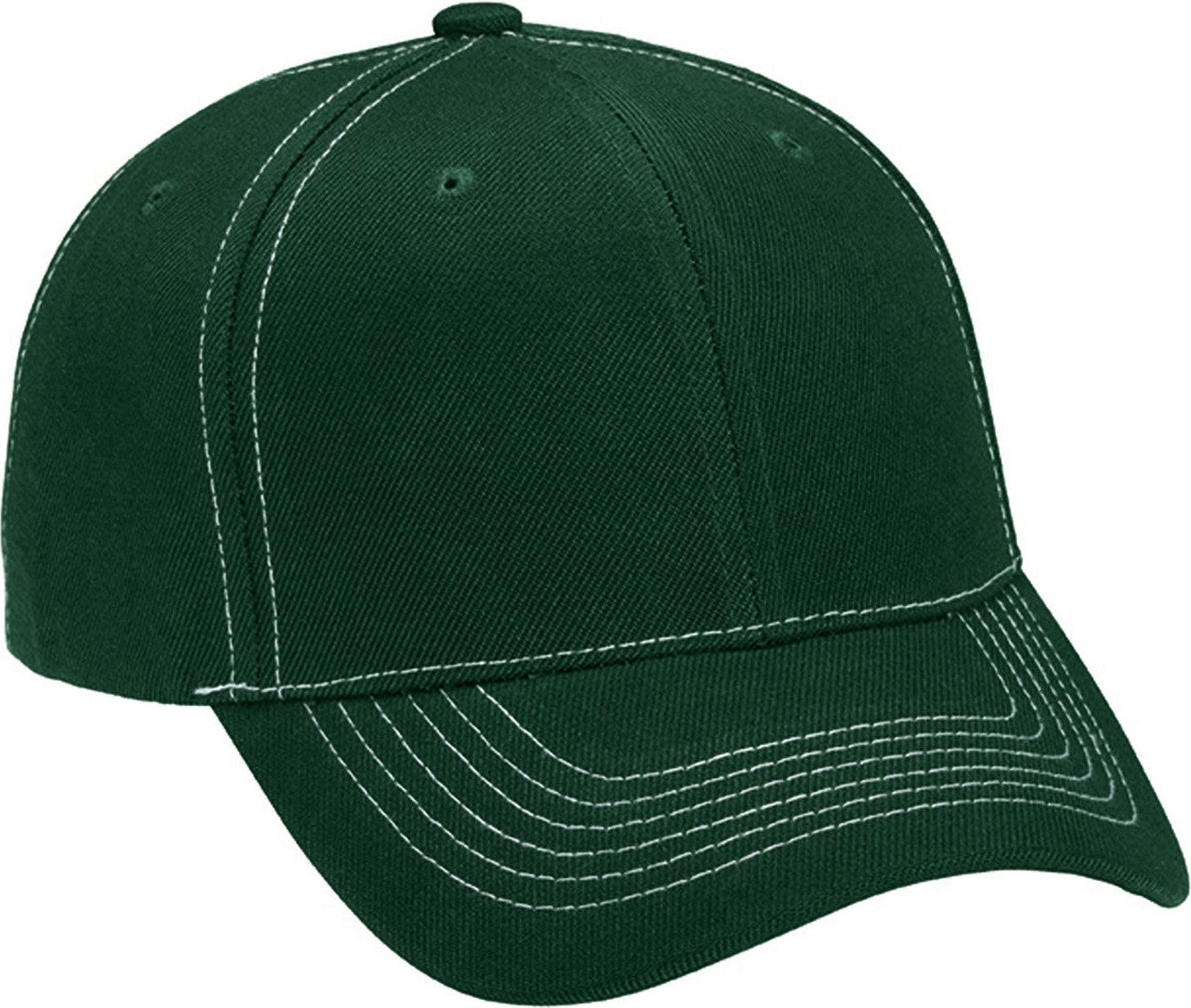 Cobra Cap Ac-6 6 Panel Structured 100% Acrylic - Dark Green