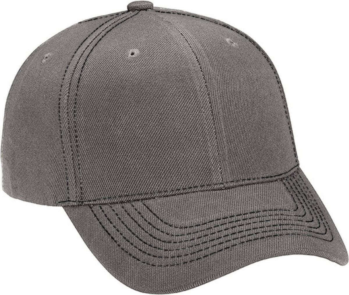 Cobra Cap Ac-6 6 Panel Structured 100% Acrylic - Gray
