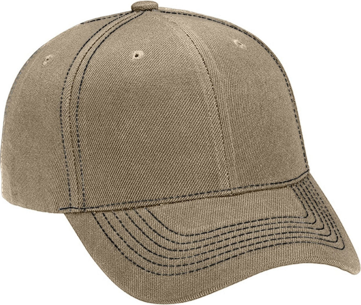 Cobra Cap Ac-6 6 Panel Structured 100% Acrylic - Khaki