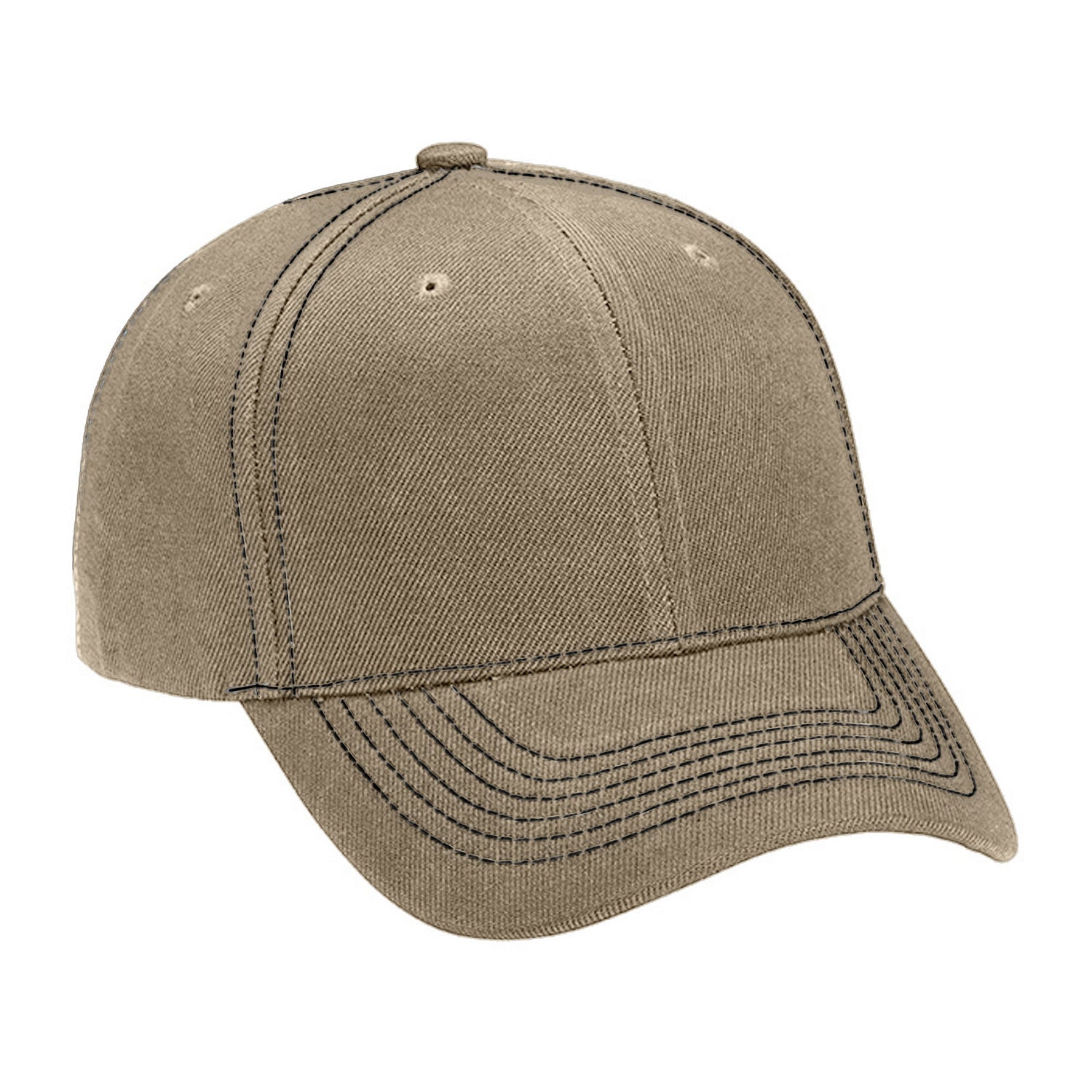 Cobra Cap Ac-6 6 Panel Structured 100% Acrylic - Khaki