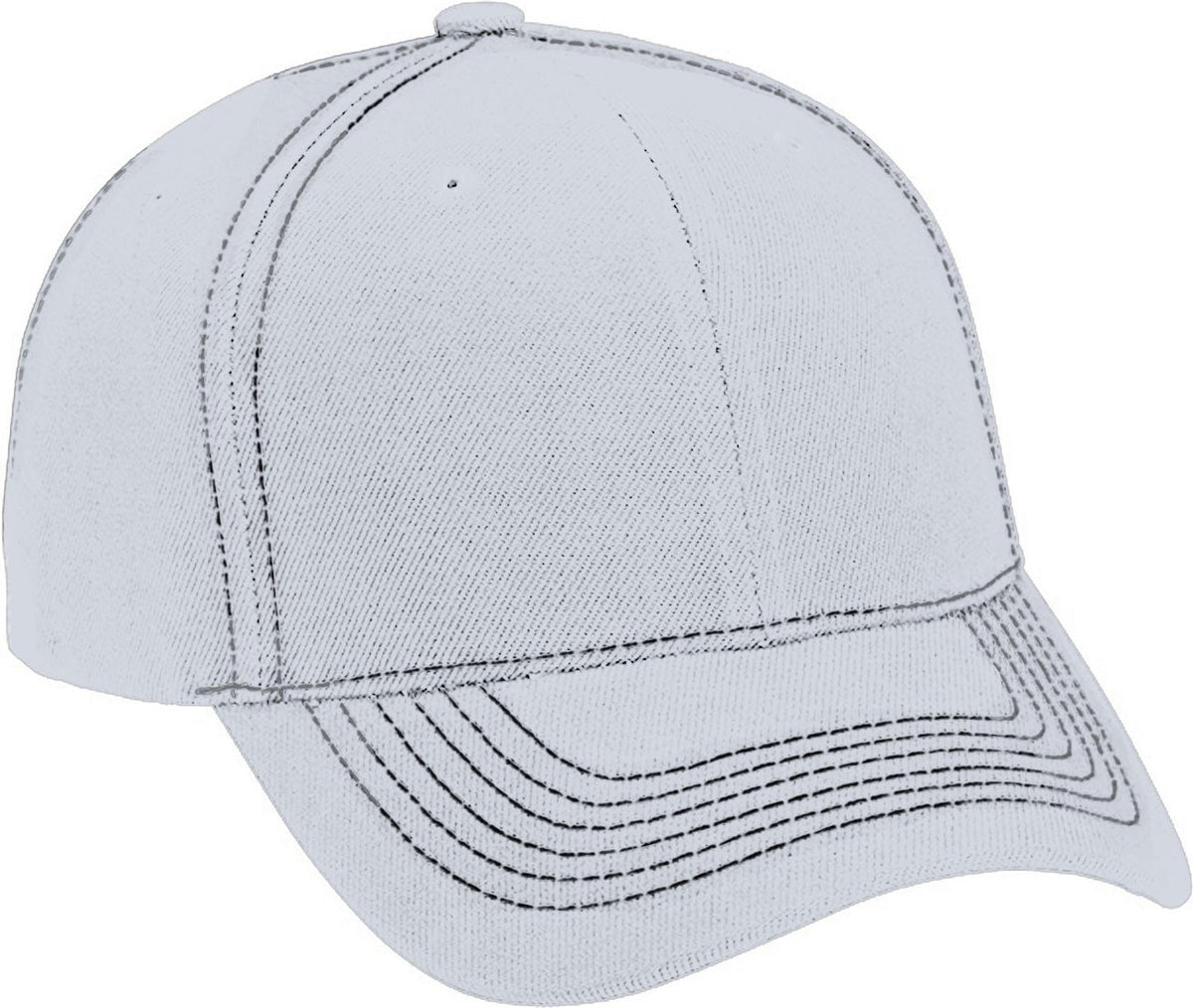 Cobra Cap Ac-6 6 Panel Structured 100% Acrylic - White