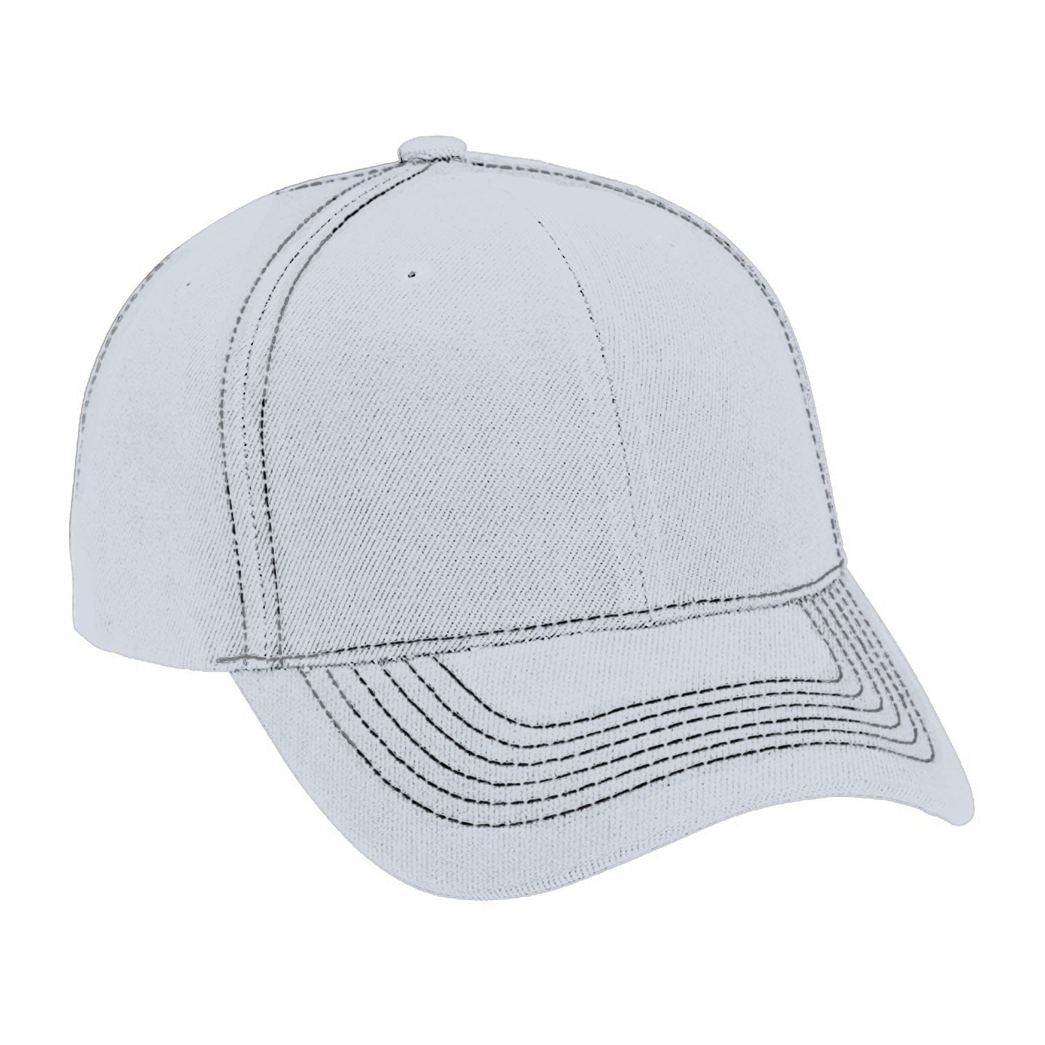Cobra Cap Ac-6 6 Panel Structured 100% Acrylic - White