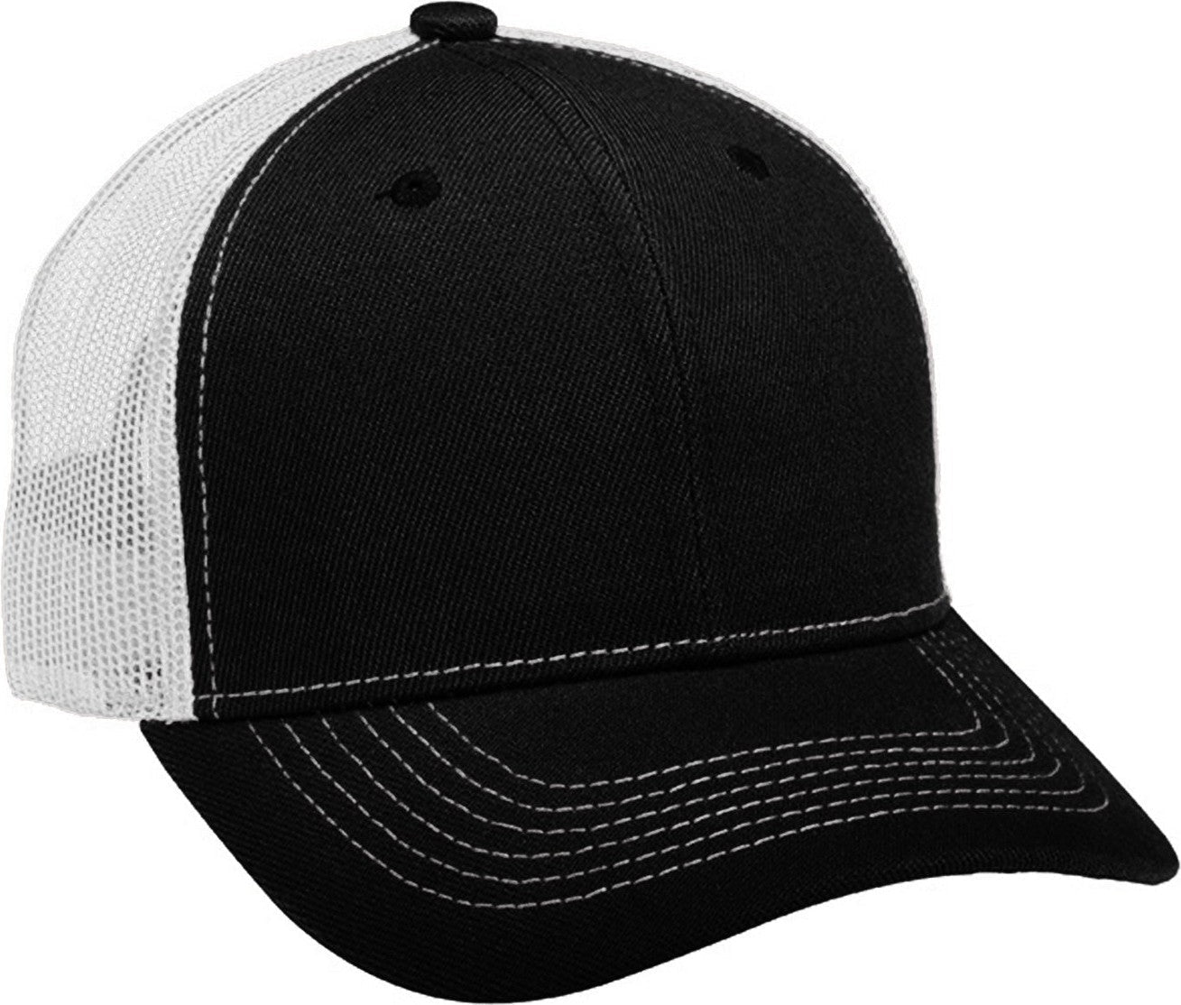 Cobra Cap Ac-6m 6 Panel Mesh Back 100% Acrylic - Black White