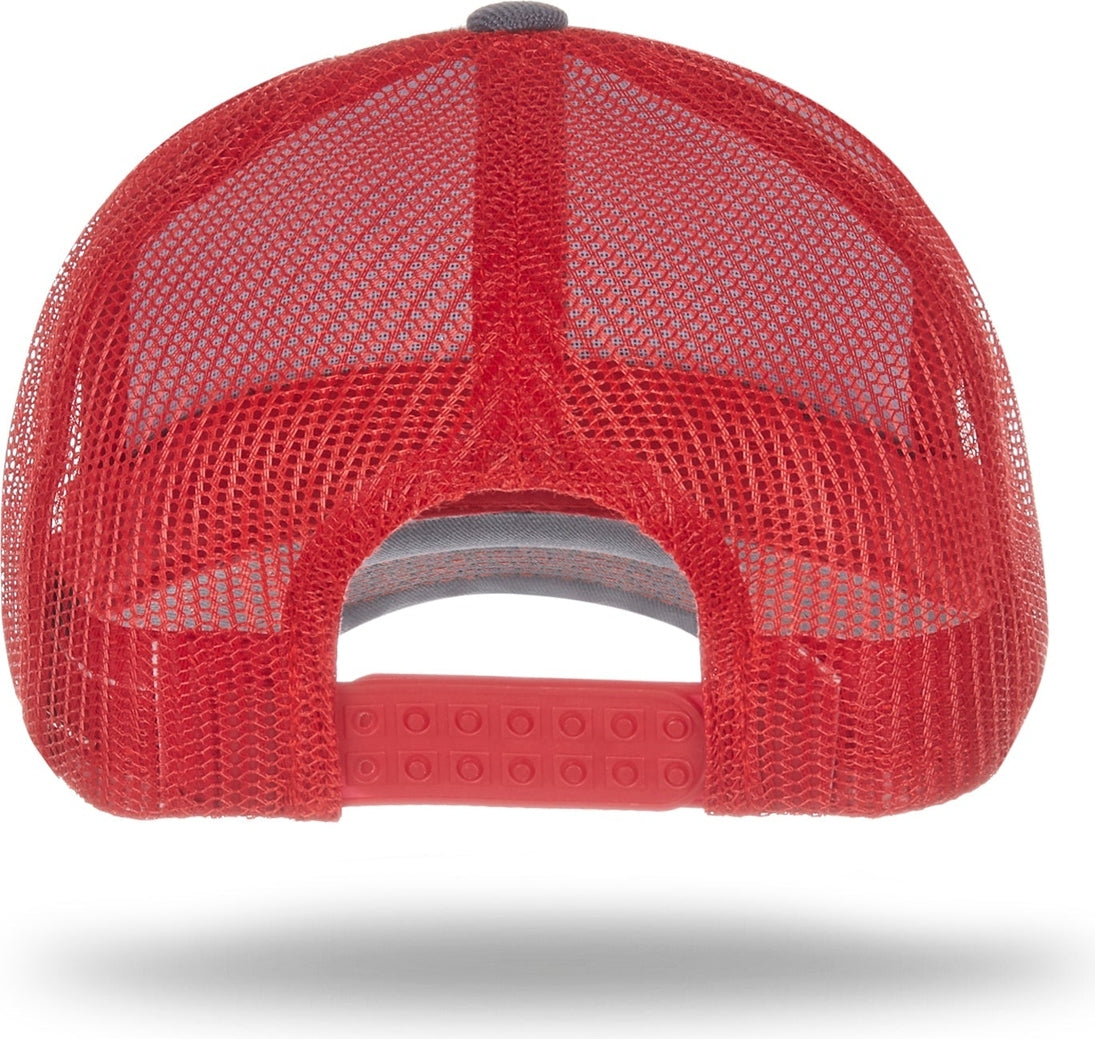 Cobra Cap Ac-6m 6 Panel Mesh Back 100% Acrylic - Charcoal Red