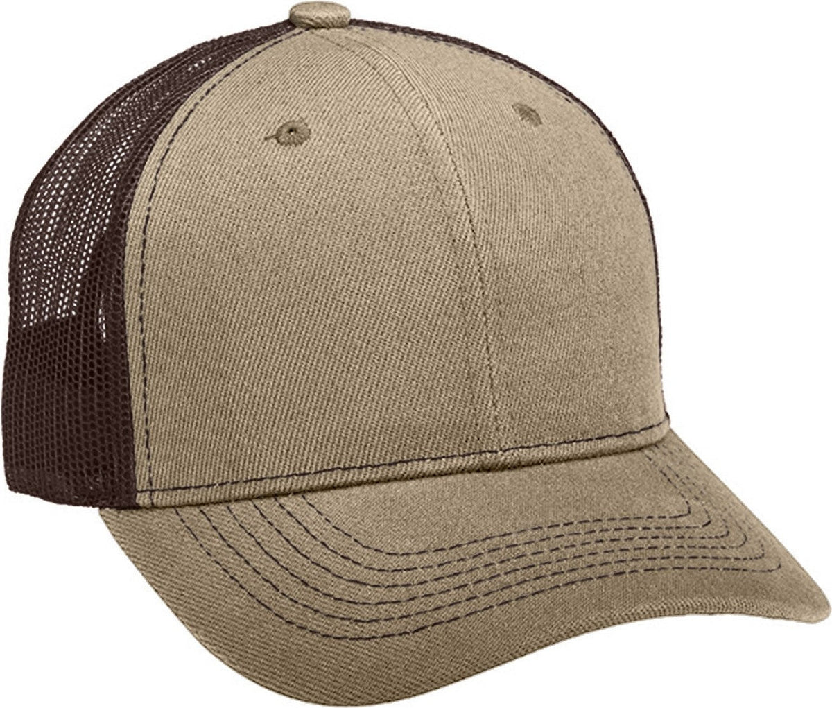 Cobra Cap Ac-6m 6 Panel Mesh Back 100% Acrylic - Khaki Brown