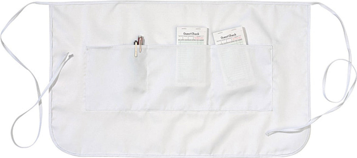 Cobra Cap Ap-x Reversible Half Bistro Aprons - White