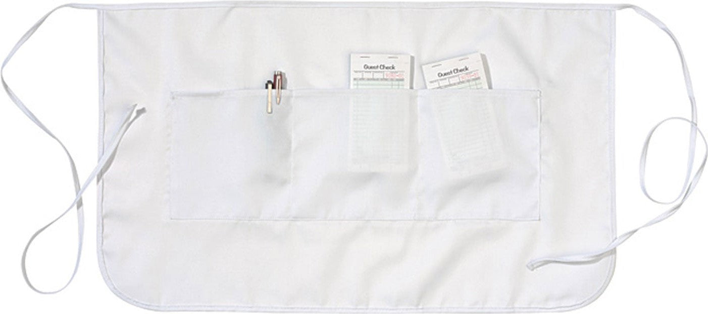 Cobra Cap Ap-x Reversible Half Bistro Aprons - White