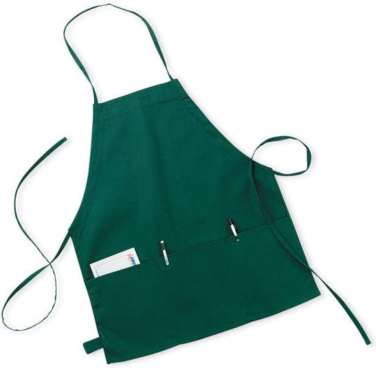 Cobra Cap Apr-m Restaurant Apron W/3 Pouchmd - Dark Green