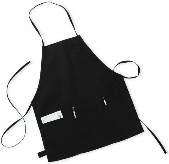 Cobra Cap Apr-m Restaurant Apron with 3 Pouchmd - Black