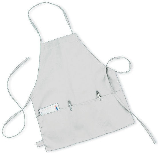 Cobra Cap Apr-m Restaurant Apron with 3 Pouchmd - White