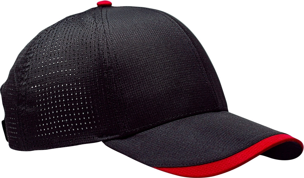 Cobra Cap Apx 6 Panel 100% Poly Taffeta Ripstop - Black Red