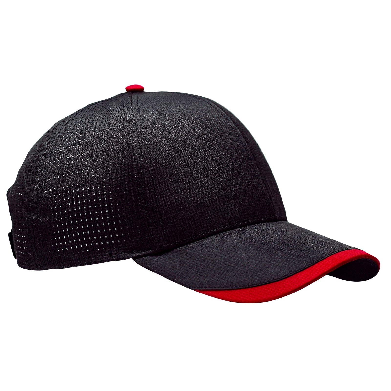 Cobra Cap Apx 6 Panel 100% Poly Taffeta Ripstop - Black Red