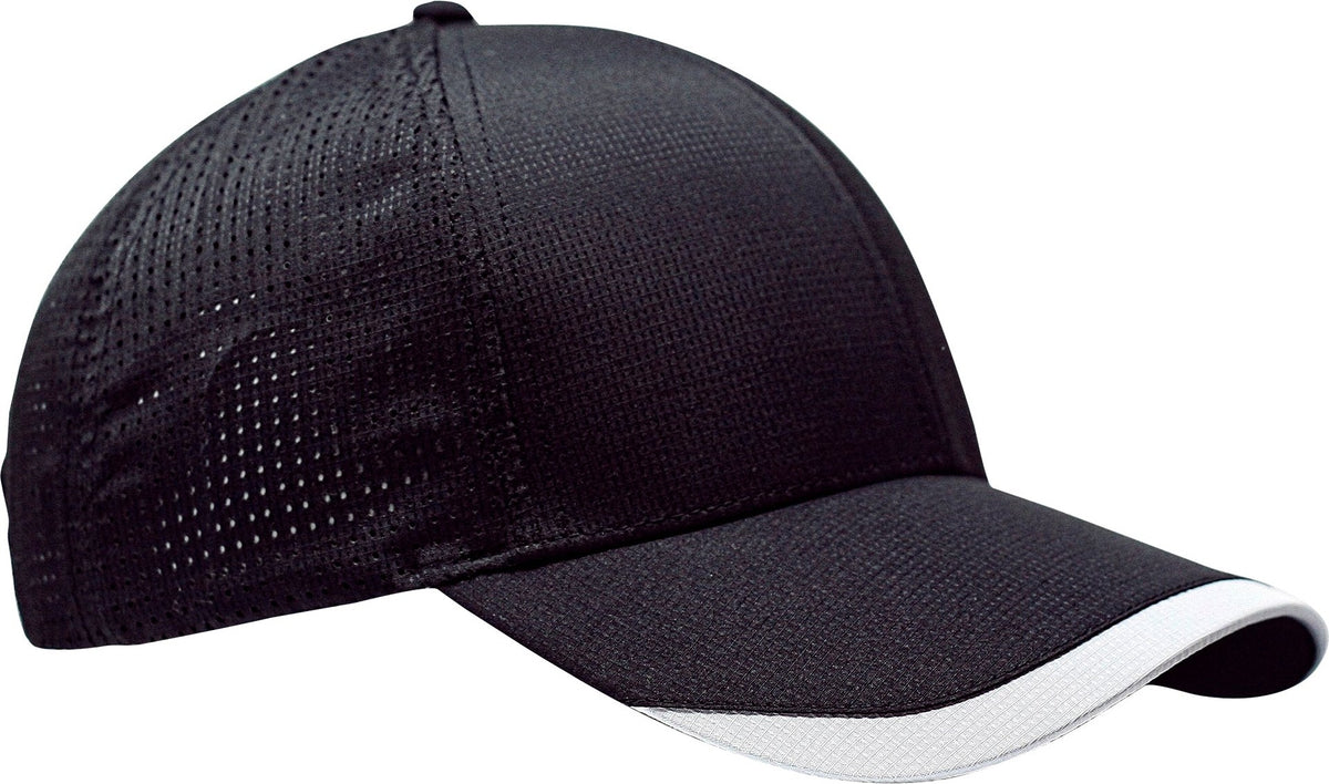 Cobra Cap Apx 6 Panel 100% Poly Taffeta Ripstop - Black White