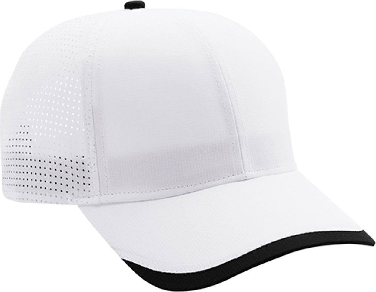 Cobra Cap Apx 6 Panel 100% Poly Taffeta Ripstop - White Black
