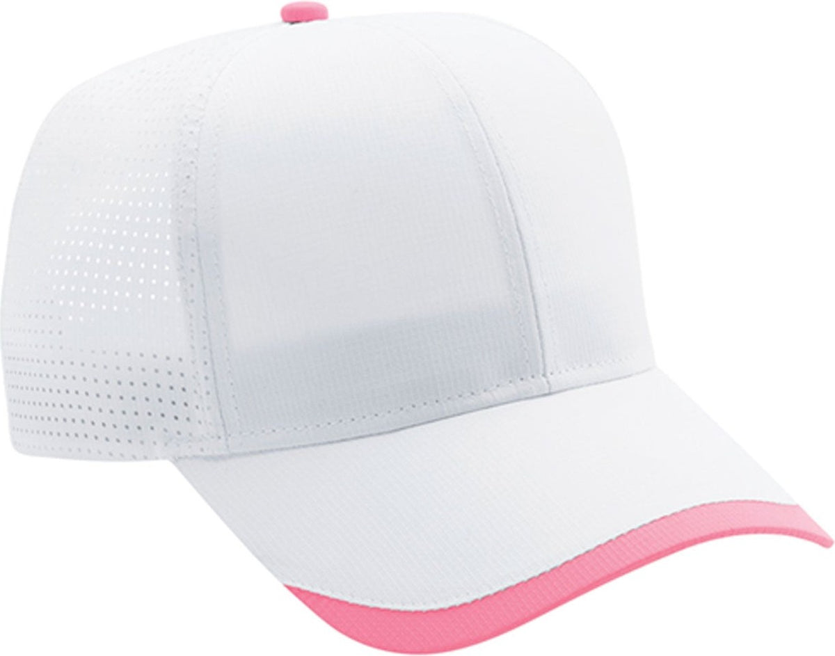 Cobra Cap Apx 6 Panel 100% Poly Taffeta Ripstop - White Pink