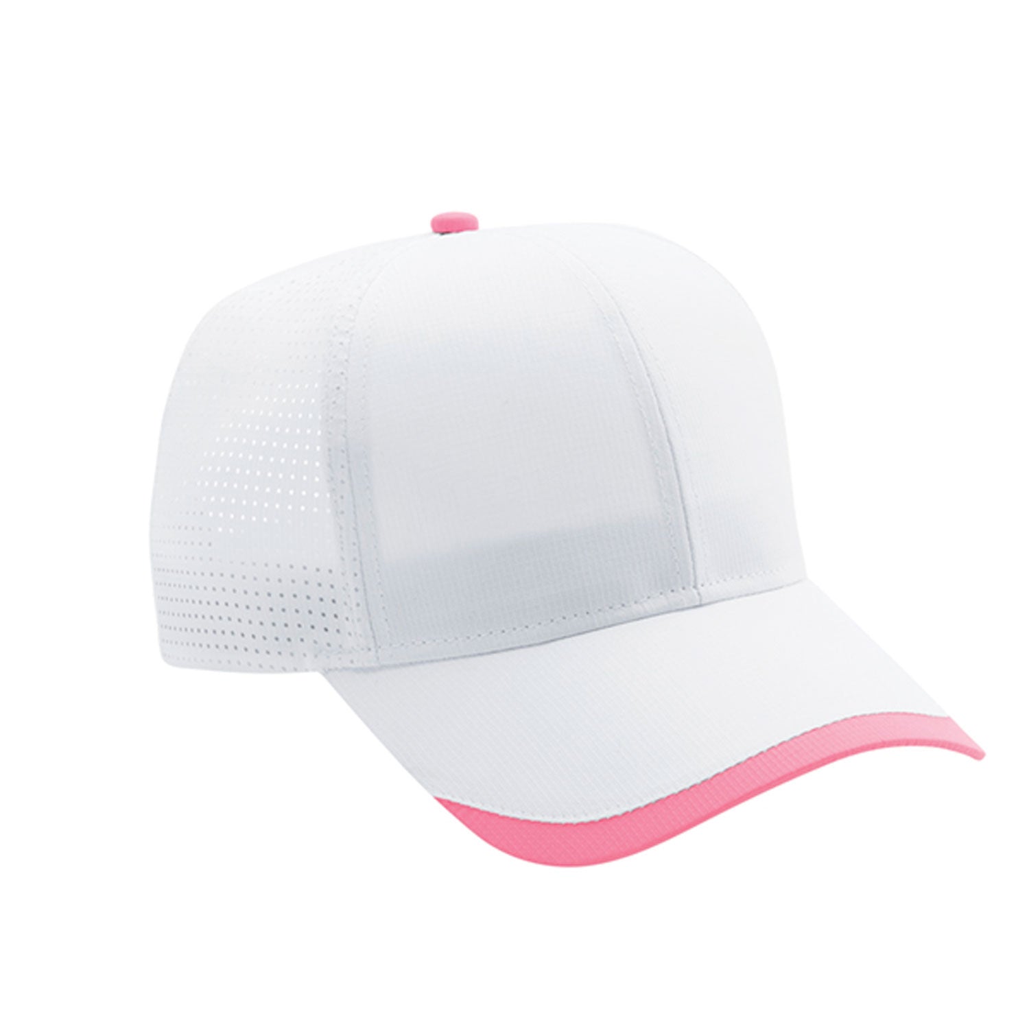 Cobra Cap Apx 6 Panel 100% Poly Taffeta Ripstop - White Pink