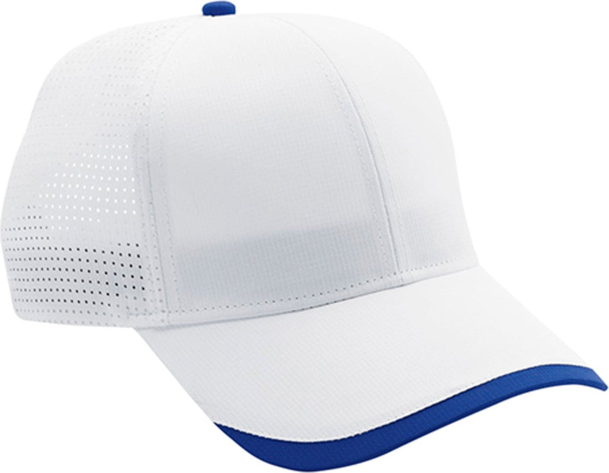 Cobra Cap Apx 6 Panel 100% Poly Taffeta Ripstop - White Royal